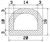 25702/EPDM65 D-Profil
