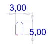 5 × 3 mm, PVC 65, schwarz, D-Profil