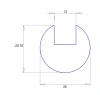 25 x 12/12 mm, PVC 65, schwarz
