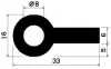 1014/geriffeltes EPDM70 P-Profil