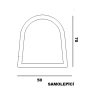50 × 70 mm, TPE 65, D-Profil, selbstklebend, schwarz