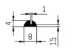 8/1 × 4 mm EPDM70