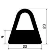 1626/Silikon-D-Profil, schwarz