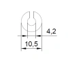 10,5 × 4,2 mm, PVC 70, schwarz (140008801)