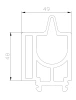 49 x 48 mm, PVC 65, schwarz, Nr. 2