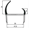 42 x 34 x 3200 mm, PVC 65, grau, 09211636
