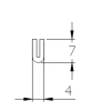 7 x 4 mm, ADI-PVC 65 – U-Profil