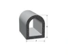 8 x 8 mm, mikroporöses EPDM 600, D-Profil, schwarz