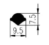 10 × 7,5 mm EPDM-Keil 70