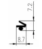 8,7 × 7,2 mm EPDM 70 – Fugenabdeck-