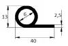 Nicht verwenden,   40 x 13 x 6 mm EPDM 70