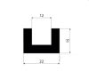 22/12 x 15 mm, PVC 65, schwarz