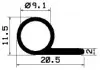2203/EPDM70 P-Profil mit Rillen