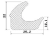 25093/EPDM65 Zargenprofile