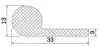 25551/mikroporöses P-Profil