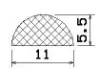 50620/EPDM65 D-Profil