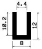 0672/TPE 65, U-Profil, schwarz