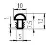 10/5 × 13 mm NBR70 – Fugenabdeck-Ring