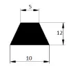 10/5 x 12 mm Silikon 60, grau
