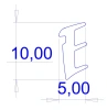 10 x 5 mm, PVC 65, schwarz, (kleiner)