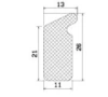 25021/EPDM65 Zargenprofil