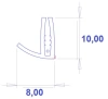 10 × 8 × 1985 mm, PVC 70+85, weiß