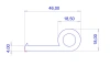 46 x 18 mm, TPE 65, mit Loch – Profil „Nota“