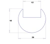 25 x 18/12 mm, PVC 65, schwarz