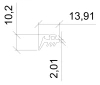 13,91 × 10,2 mm, PVC 61, schwarz