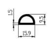 15,9 x 9,5/1,5 mm, EPDM 70, schwarz