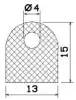 25555/EPDM65-Platte mit D-Profil