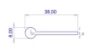 38/30 x 8 x 1,3 mm, PVC 55, schwarz