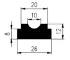 26/20 × 12 mm EPDM 80 Sh