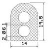 25558/EPDM65 D-Profil