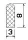 25432/CR-Neopren D-Profil
