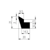 20 x 21/10,5 mm, TPE 65, schwarz