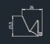 26 x 25,5 mm PVC 65 – schwarz, A4-D-1401J01657-1