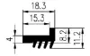 18,3 × 11,2 mm EPDM 70 – Fugenabdeck-