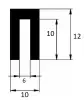 12 x 10 mm U-Profil EPDM70