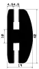 2245/PVC65-H-Profil, schwarz