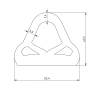 53,4 × 43,2 mm, TPE 30, schwarz, VYT240610K