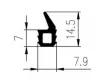 14,5/7 × 7,9 mm EPDM 70 – Fugenabdeck-