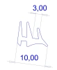 10x3/3 mm PVC 65 – Keil-Profil, Profil 1136