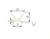 25/15 x 18/3 mm, PVC 61, grau