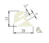Profil 29x22/7 PVC 65, schwarz
