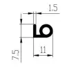 11/1,5 × 7,5 mm EPDM70