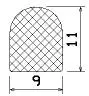 25518/EPDM65 D-Profil