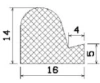 25057/EPDM65 Zargenprofil