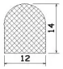 25110/mikroporöses EPDM D-Profil