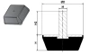 80 x 80 x 30 mm Silentblock KV